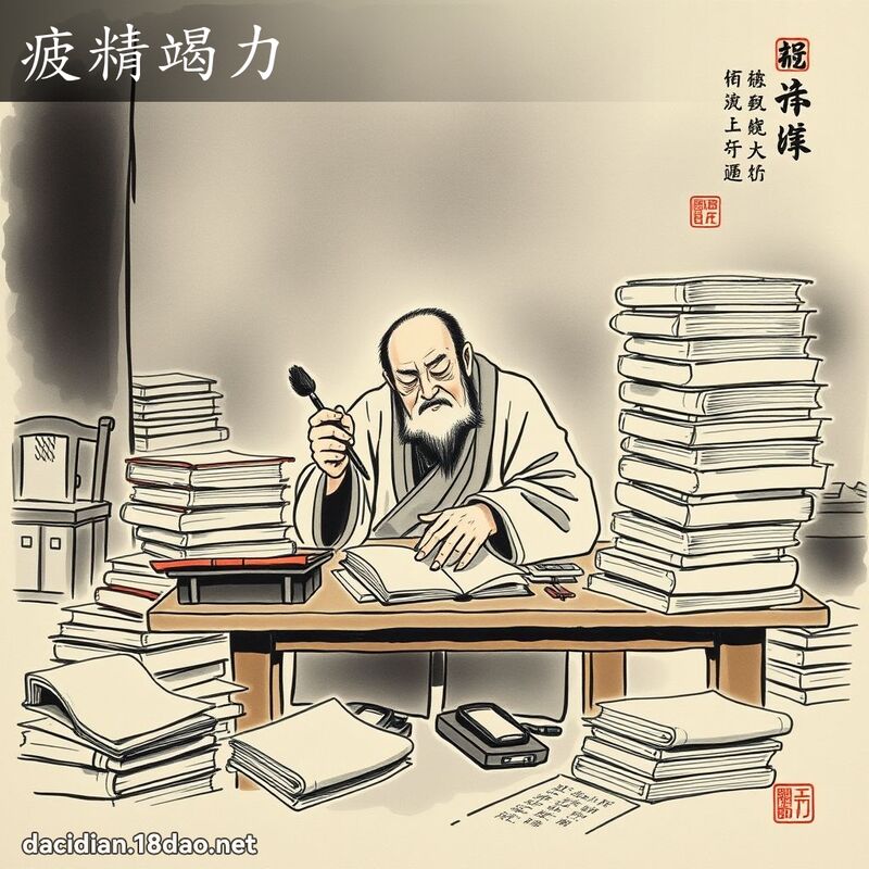 疲精竭力 配图