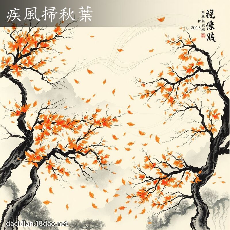 疾風掃秋葉 配图