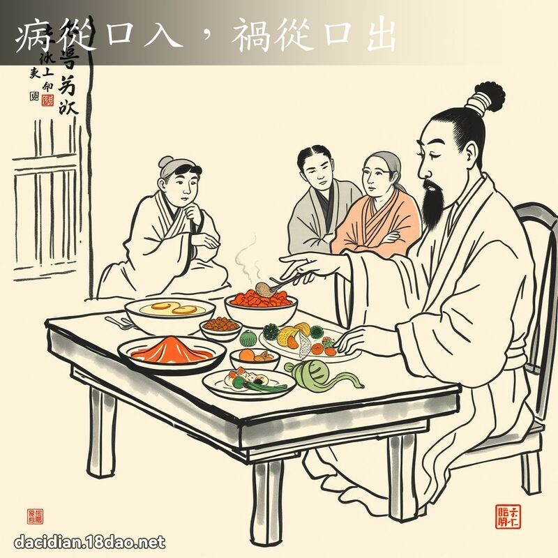 病從口入,禍從口出 配图