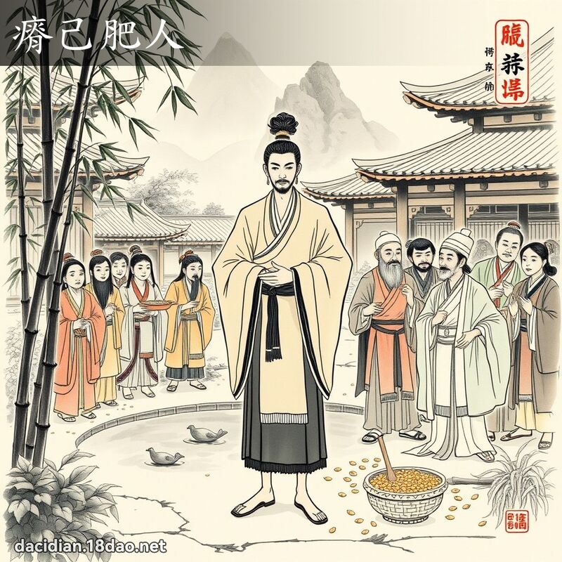 瘠己肥人 配图
