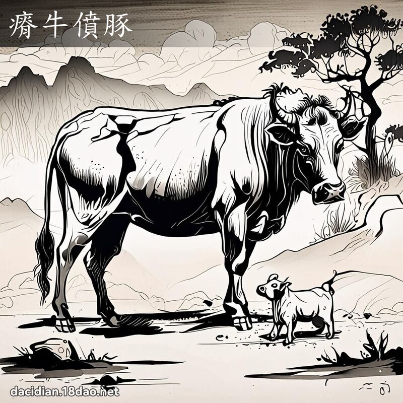 瘠牛僨豚 配图