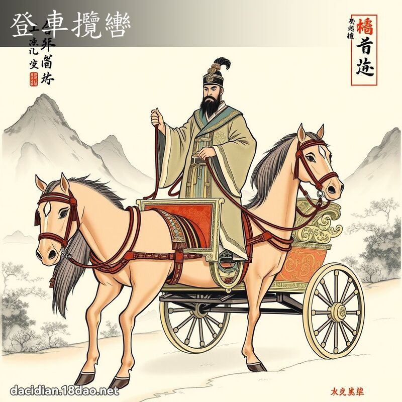 登车揽轡 配图