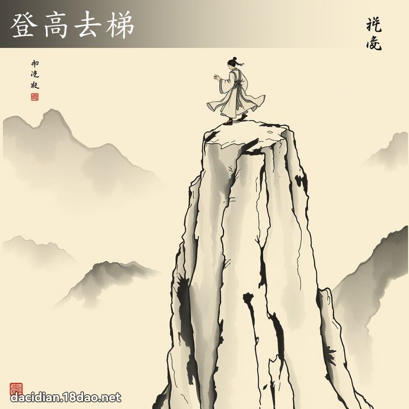 登高去梯 配图