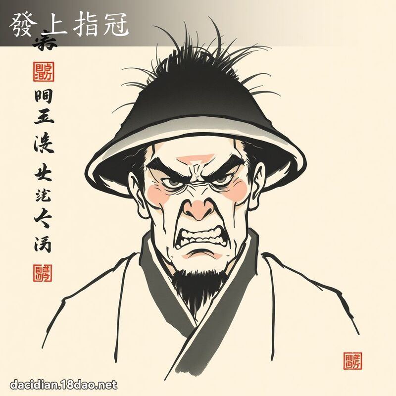 发上指冠 配图