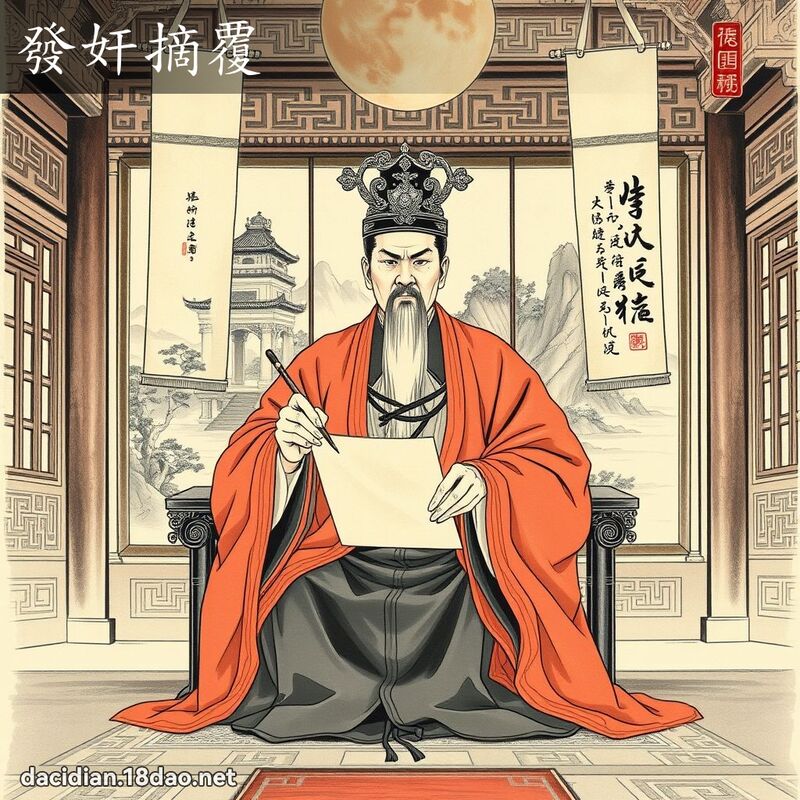 发奸摘覆 配图