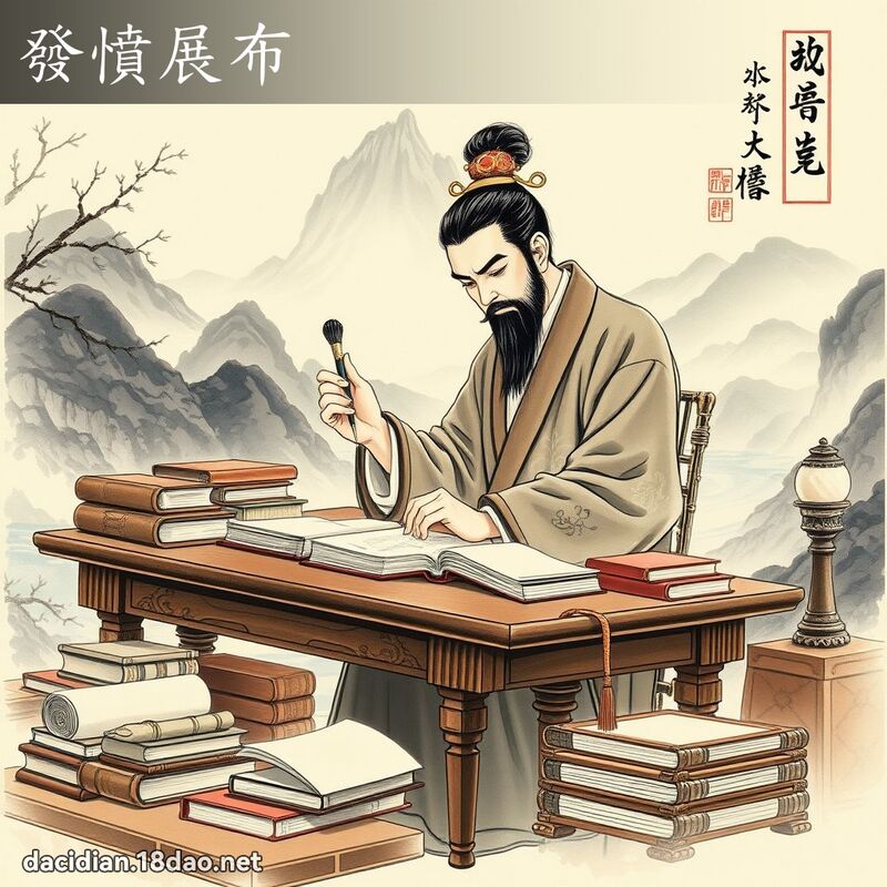 发愤展布 配图