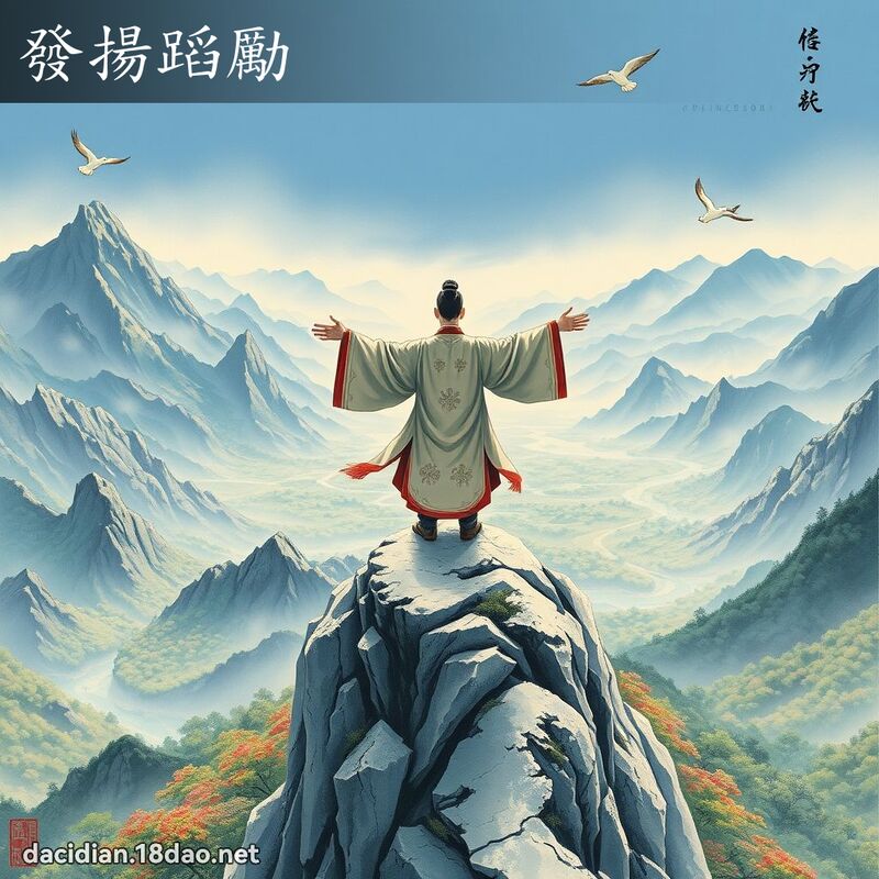 发扬蹈励 配图
