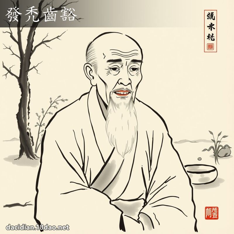 发禿齿豁 配图