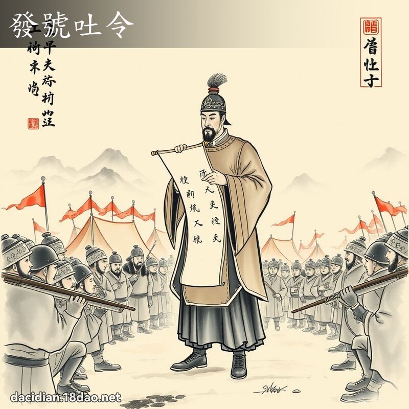发号吐令 配图