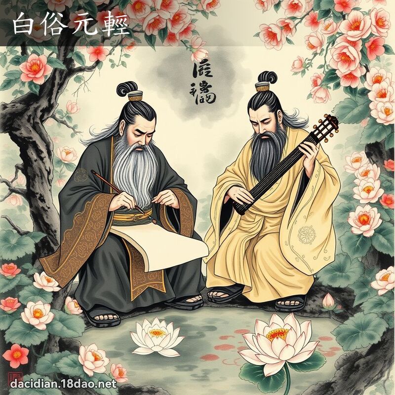 白俗元轻 配图