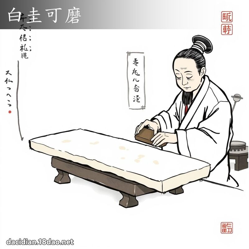 白圭可磨 配图