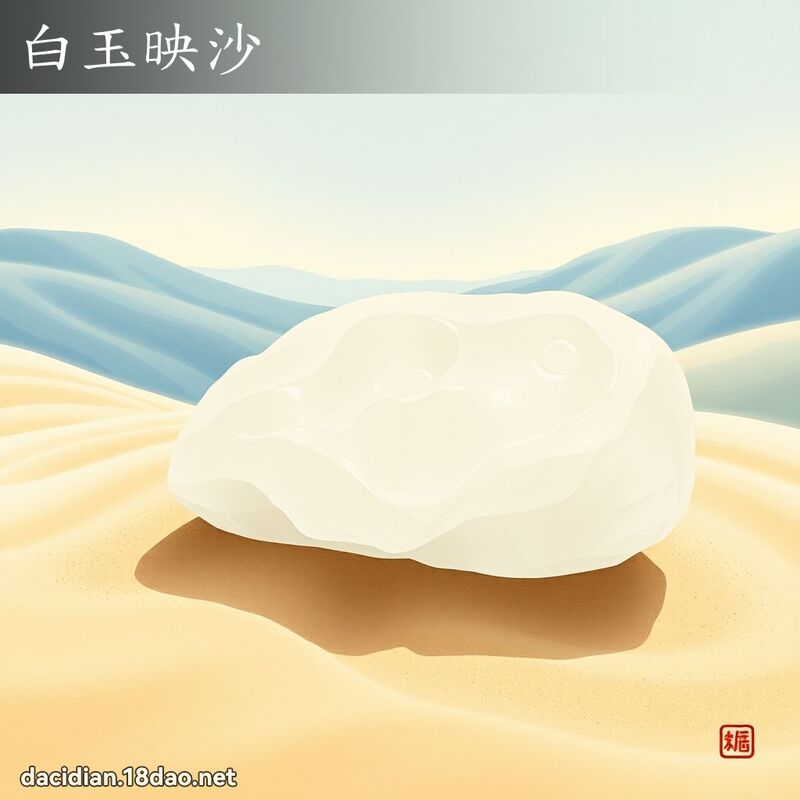 白玉映沙 配图