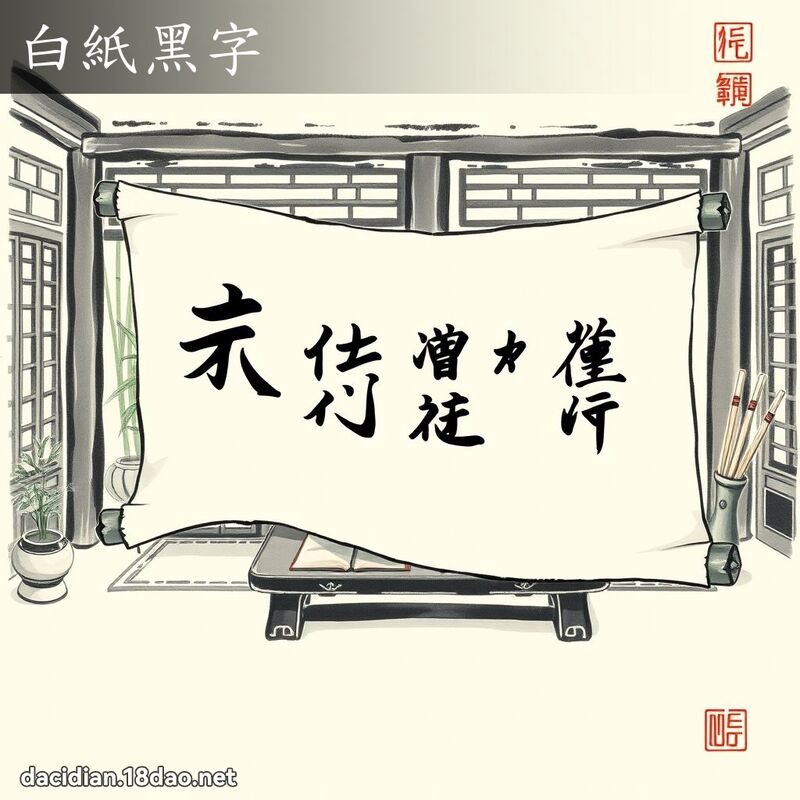 白纸黑字 配图