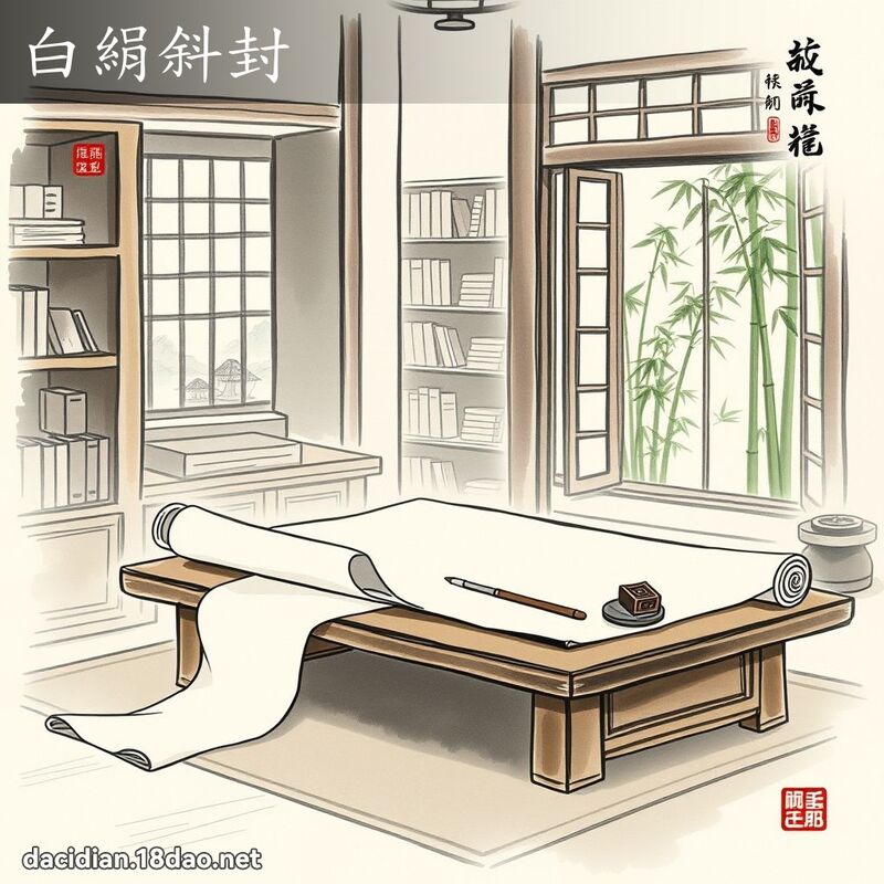 白绢斜封 配图