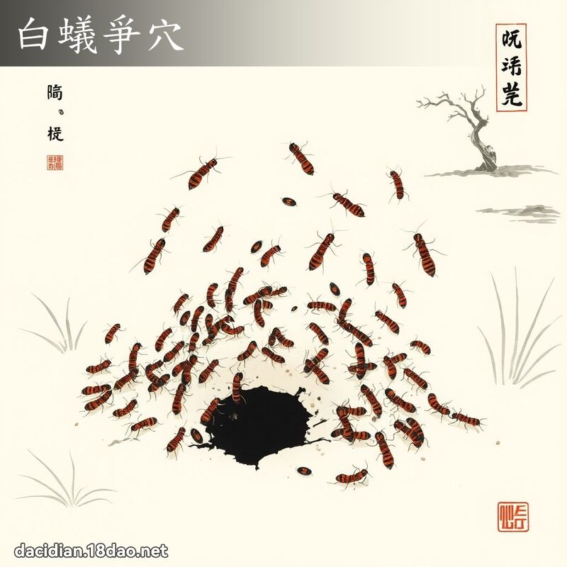 白蚁爭穴 配图