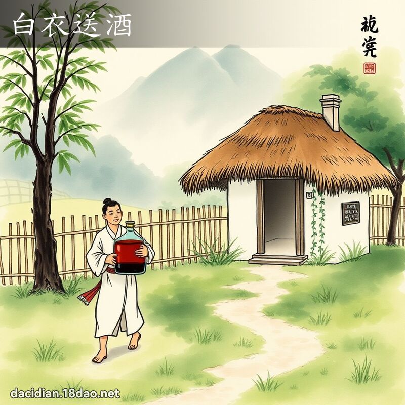 白衣送酒 配图