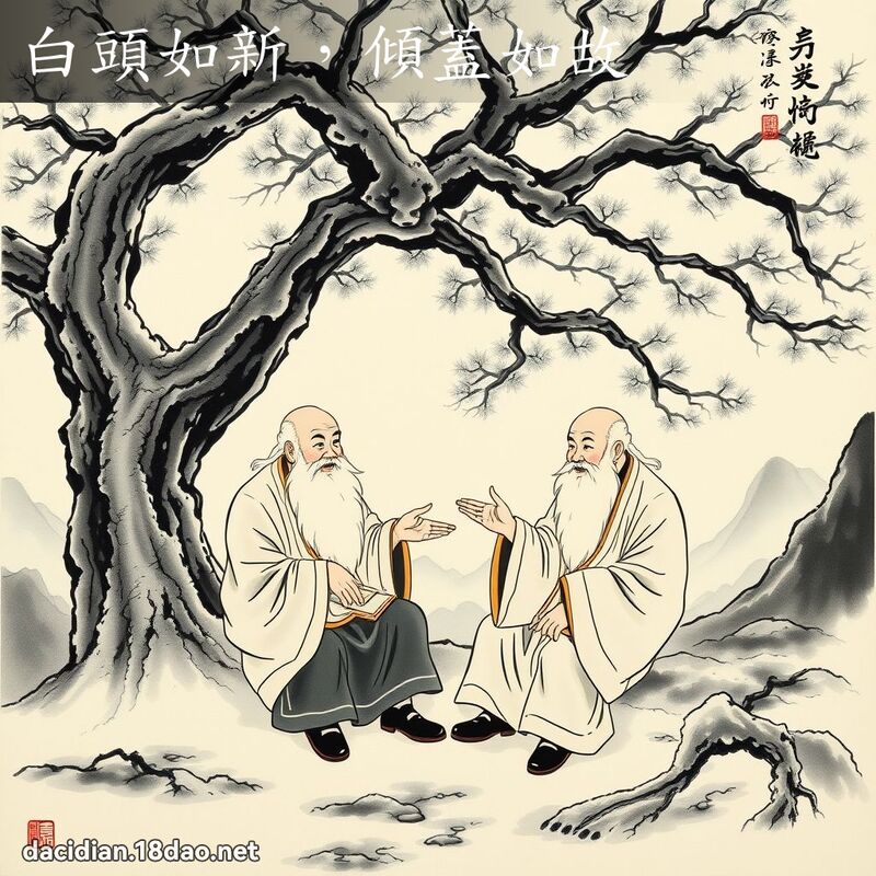 白头如新,倾盖如故 配图