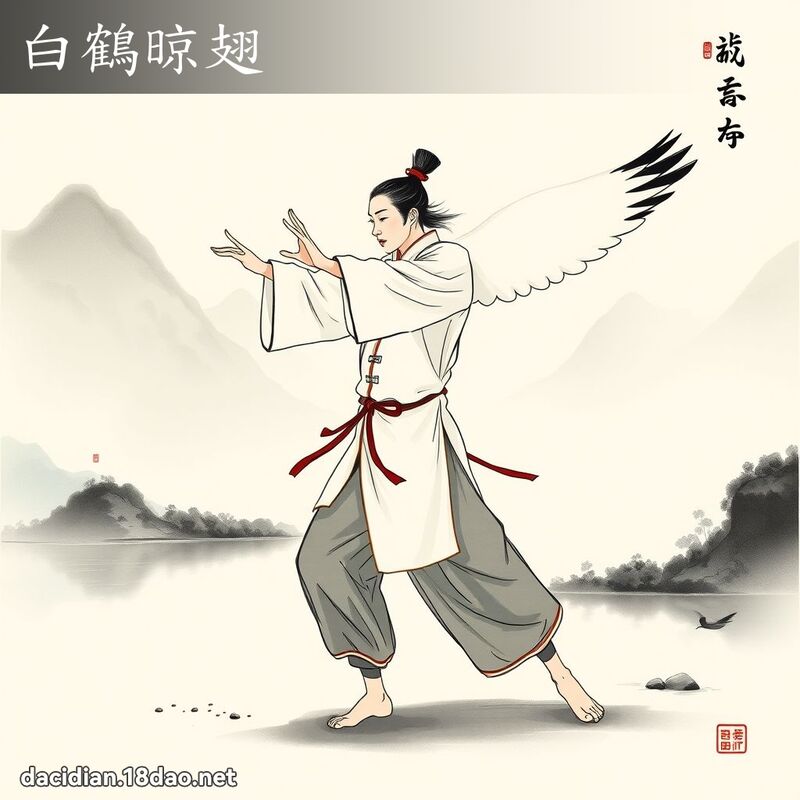 白鹤晾翅 配图