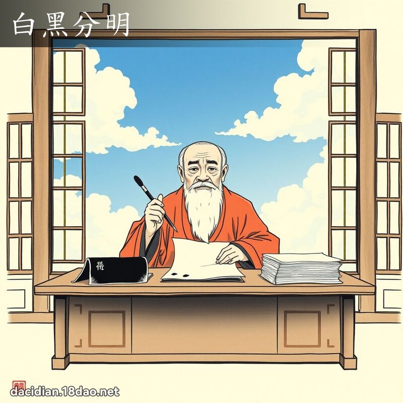 白黑分明 配图