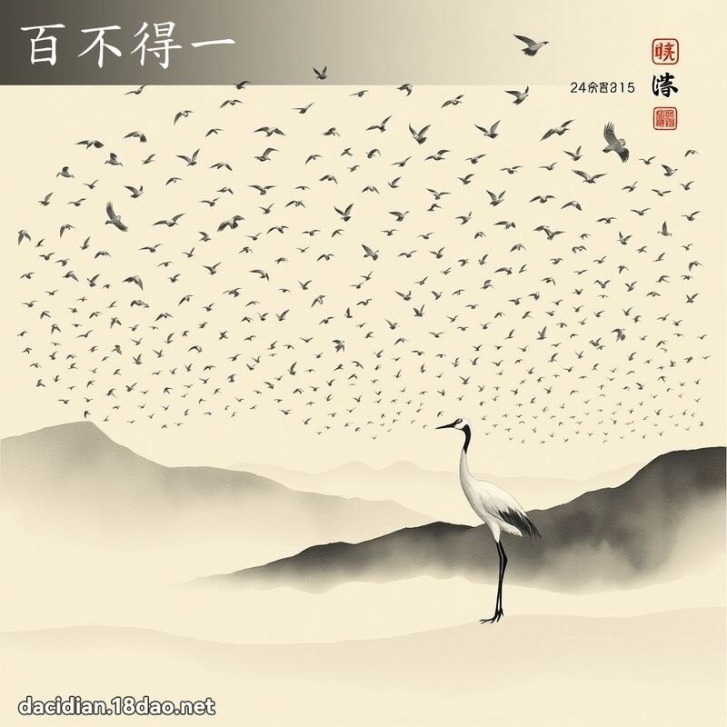 百不得一 配图