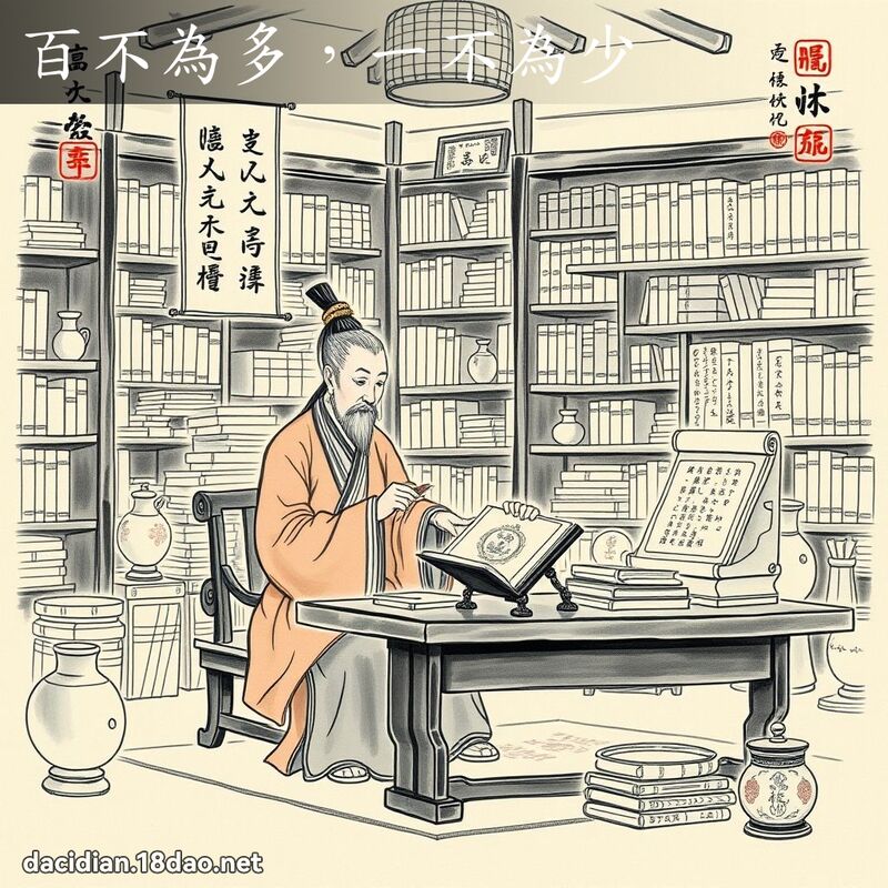 百不为多,一不为少 配图