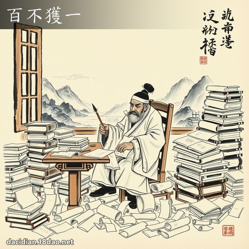 百不获一 配图