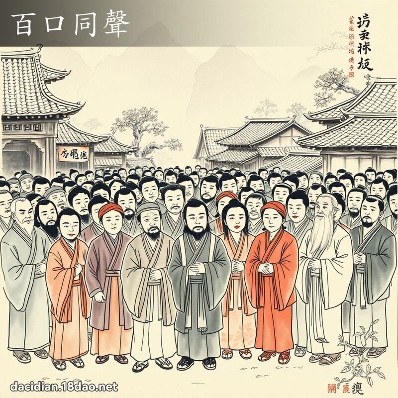 百口同声 配图