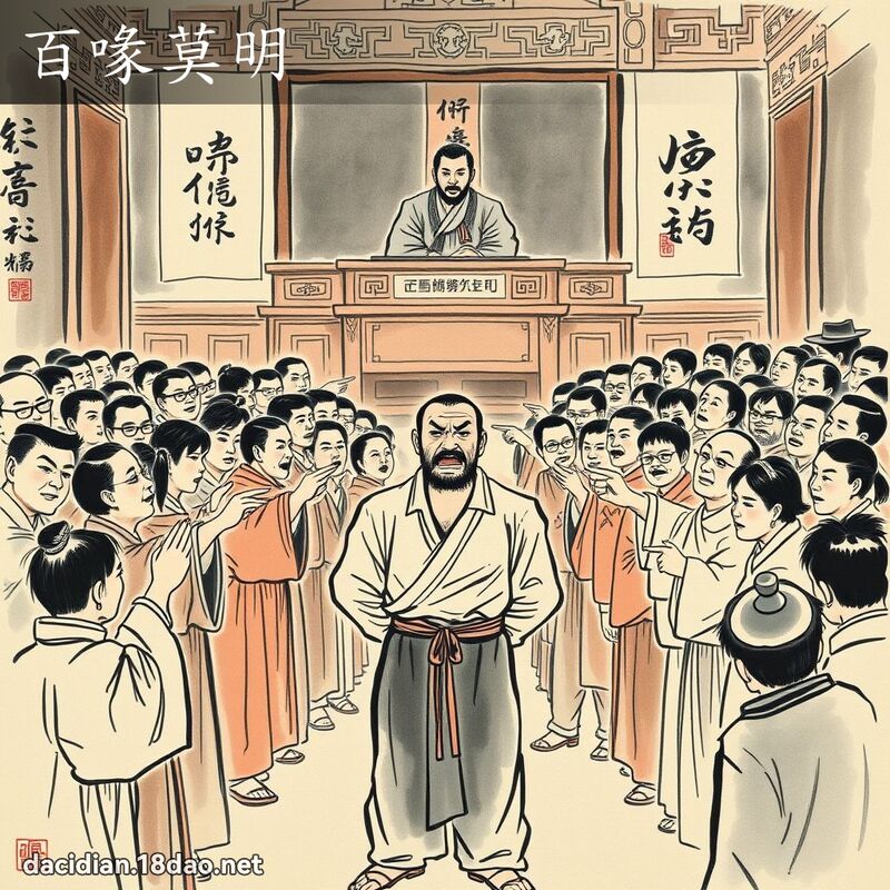 百喙莫明 配图