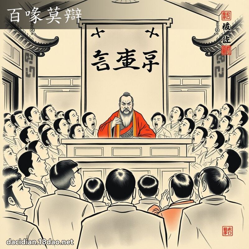 百喙莫辩 配图