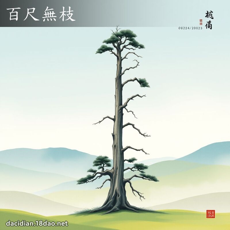 百尺无枝 配图
