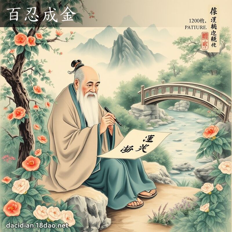百忍成金 配图