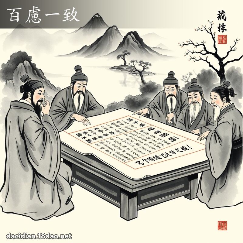 百虑一致 配图