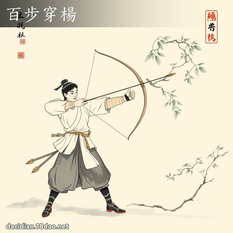 百步穿杨 配图
