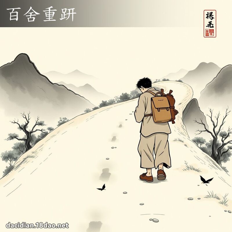 百舍重趼 配图