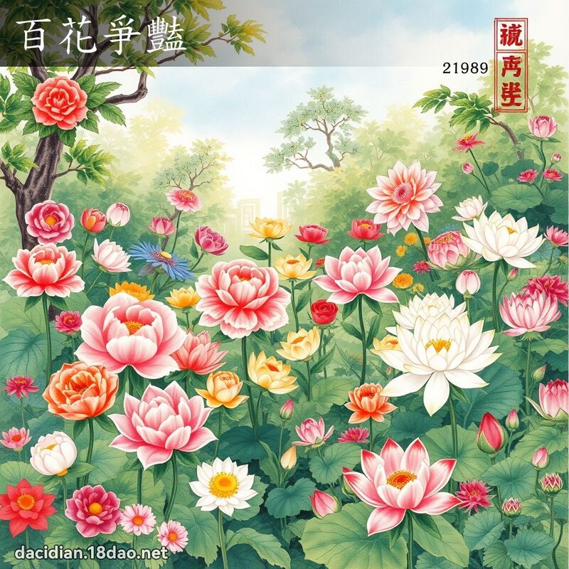百花爭艳 配图