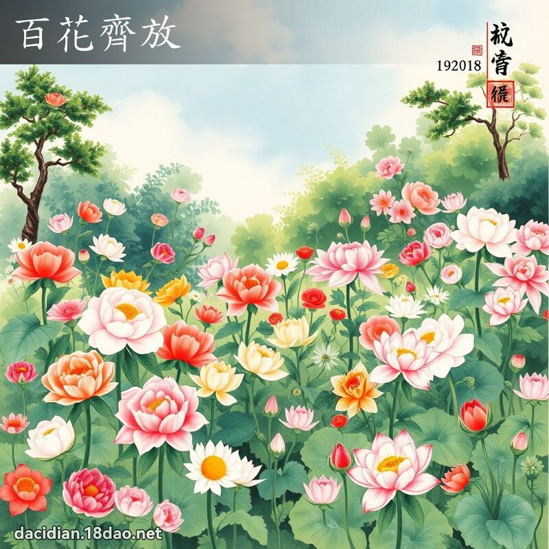 百花齐放 配图