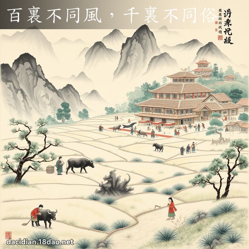 百裏不同风,千裏不同俗 配图