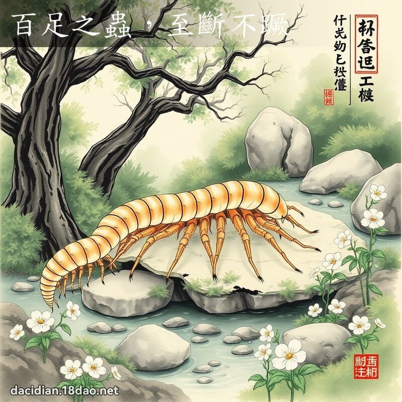 百足之虫,至断不蹶 配图