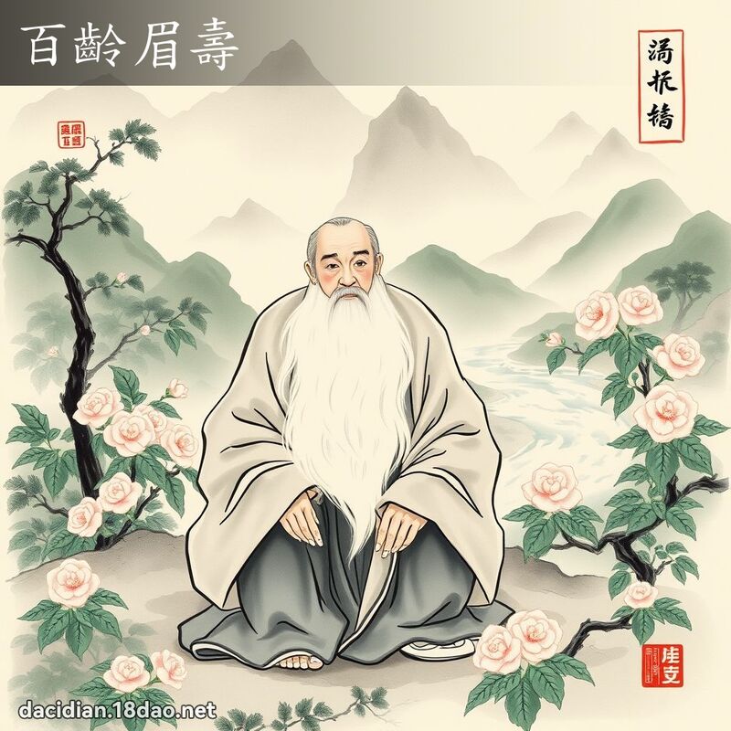 百龄眉寿 配图