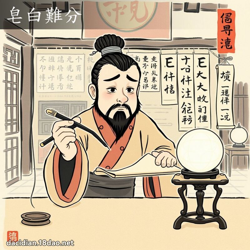 皂白难分 配图