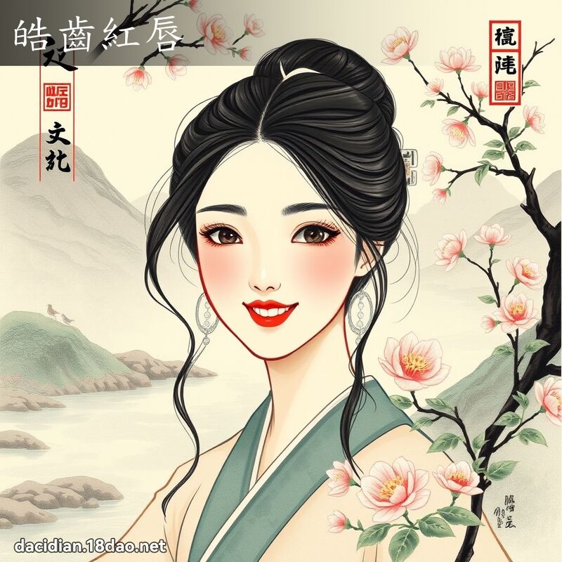 皓齿红唇 配图