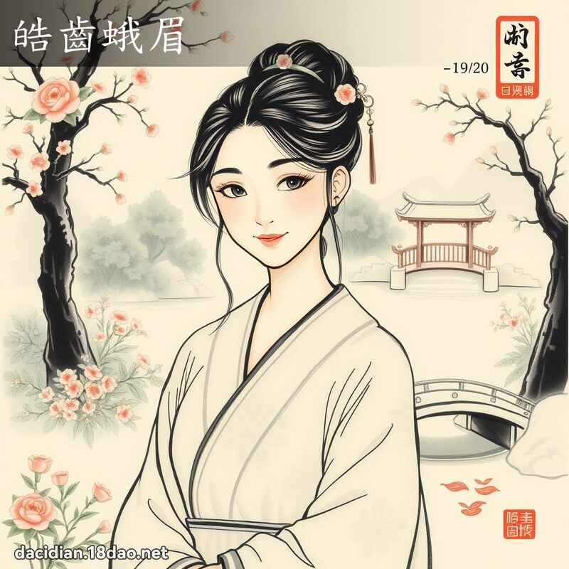 皓齿蛾眉 配图