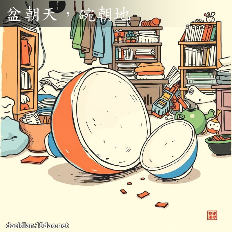 盆朝天,碗朝地 配图