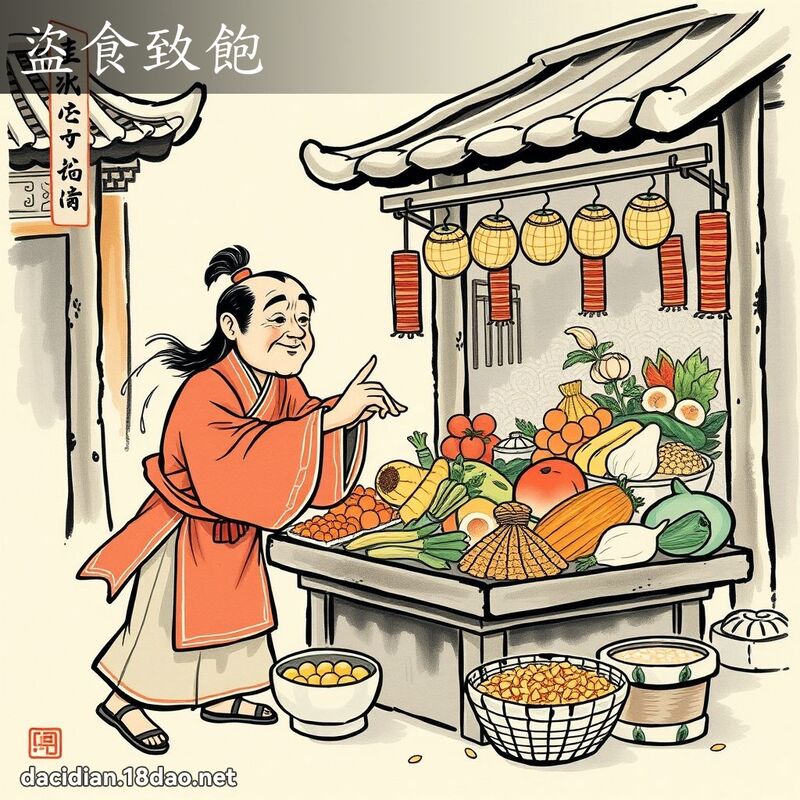 盗食致饱 配图