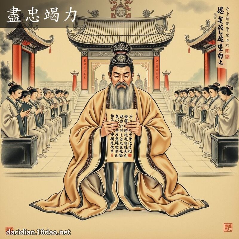 尽忠竭力 配图