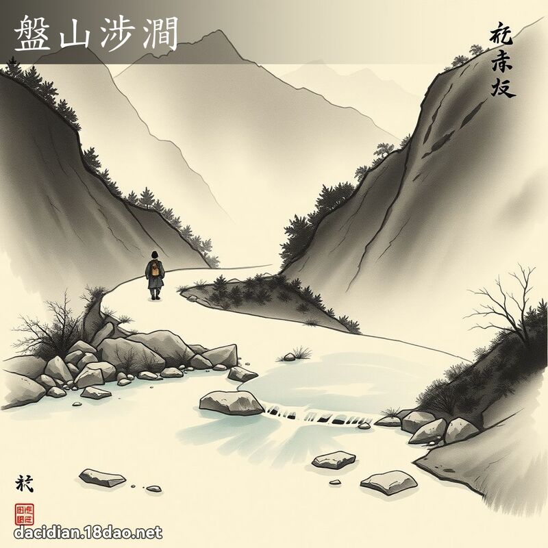 盘山涉涧 配图