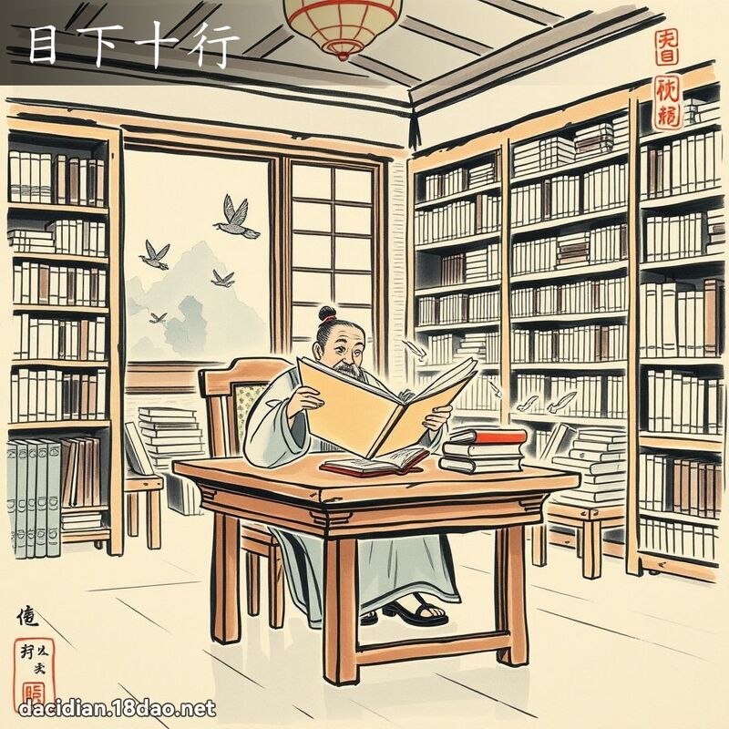 目下十行 配图