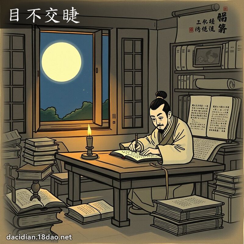 目不交睫 配图