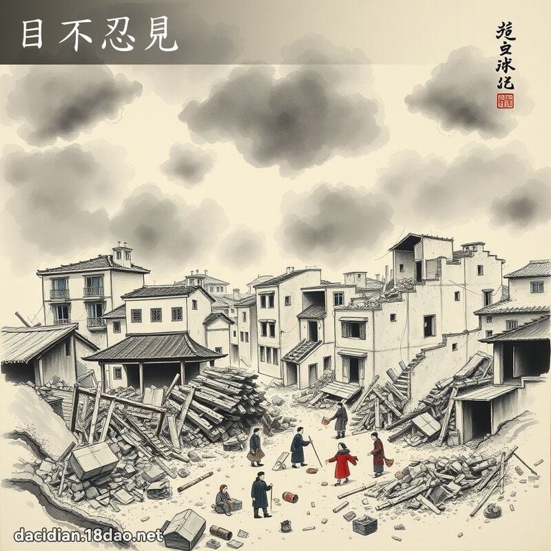 目不忍见 配图