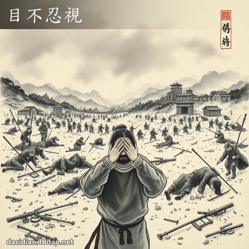 目不忍视 配图